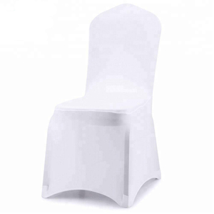 white 170gsm wholesale cheap universal wedding flat front chair cover