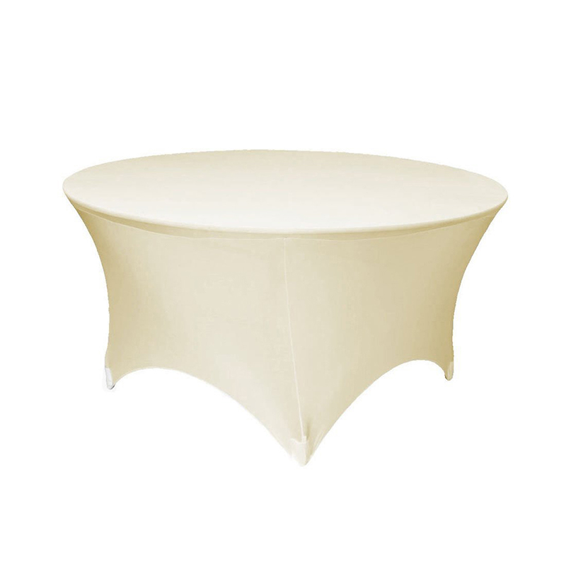 White spandex round table cloth factory