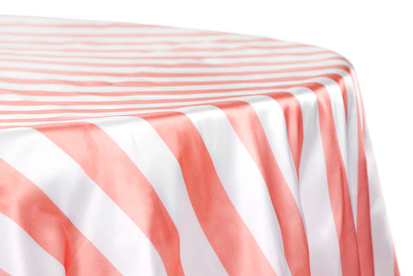 Stripe 120 Satin Customize Round Tablecloth