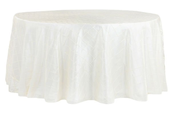 120" Round Pintuck Taffeta Tablecloths wholesale