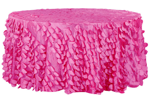 Wholesale 120 Petal Circle Taffeta Round Tablecloth For Sale