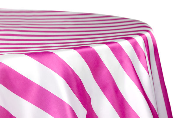 Stripe 120 Satin Customize Round Tablecloth