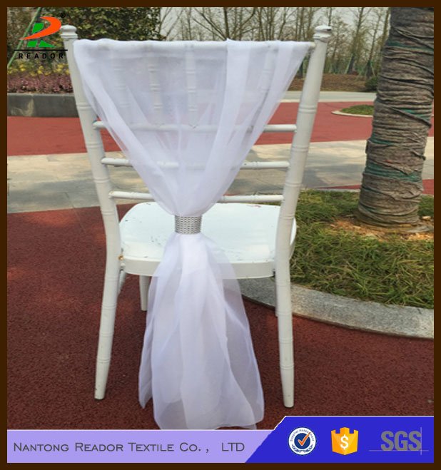 White Organza Chair Sash wedding