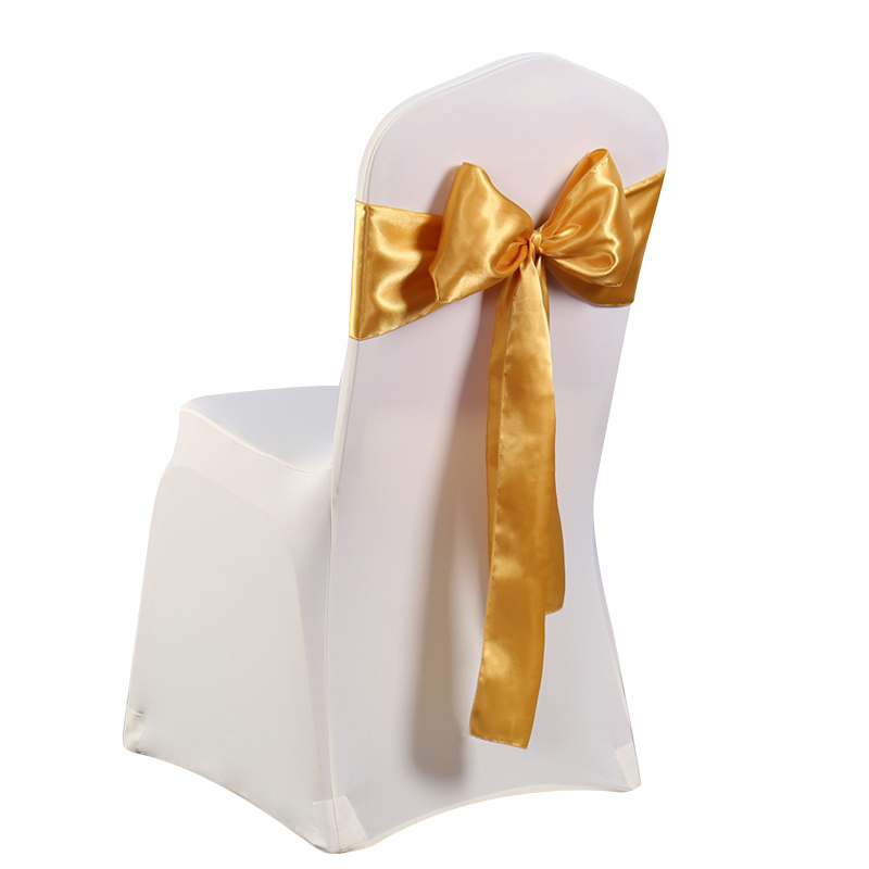 wholesale factory supply cheap wedding satin chair sash bow for banquet