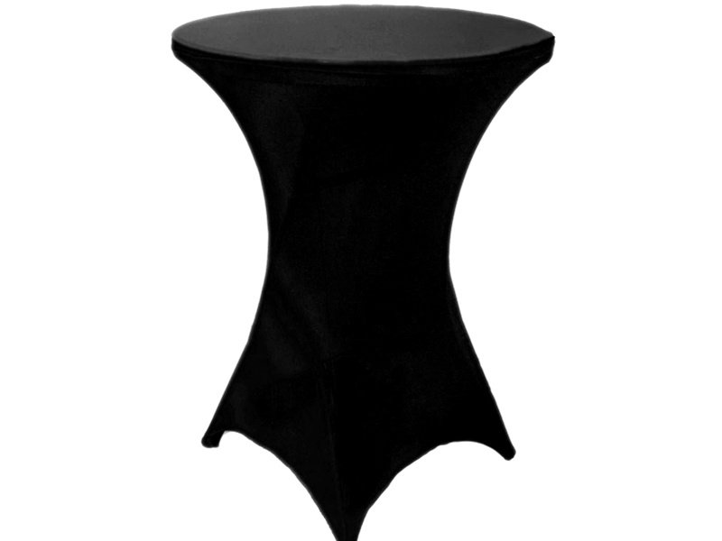 Black Lycra cocktail table cover wholesale