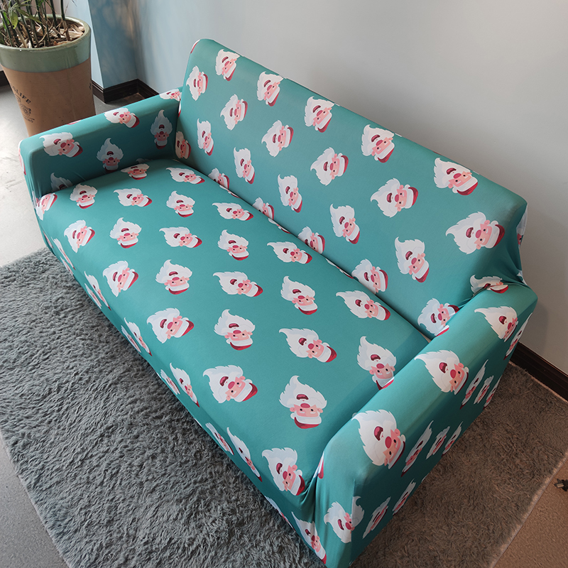 wholesale waterproof stretch christmas printed sofa cover spandex washable couch covers 