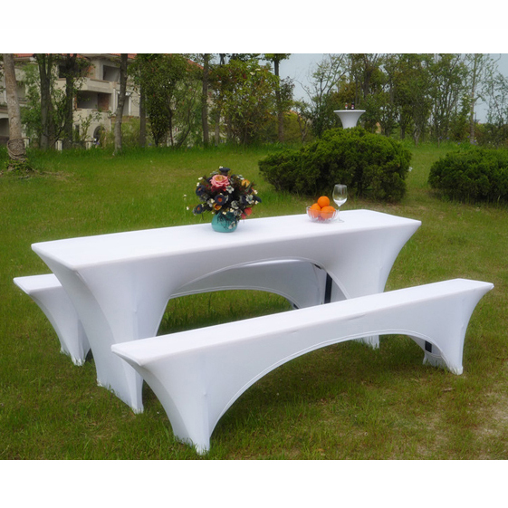 wholesale spandex beer bench 3 set table cover 