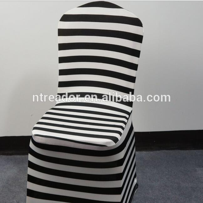 Wholesale black and white stretch banquet chair cover wedding