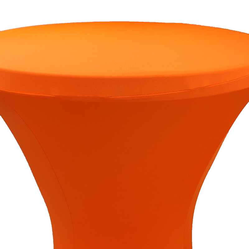 Wholesale orange cocktail spandex table cover china round best table cloth outdoor