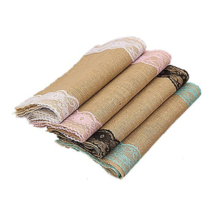 Wholesale chinese linen woven lace embroidered printed table runner fabric 